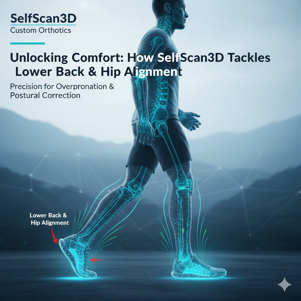 Unlocking Comfort: How SelfScan3D Orthotics Tackle Lower Back & Hip Alignment